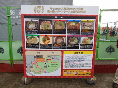 ラーメンダービー第１レース出走表