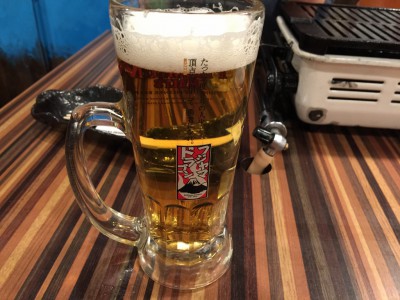 ビールで乾杯