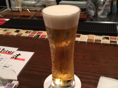 最初はやっぱりビール