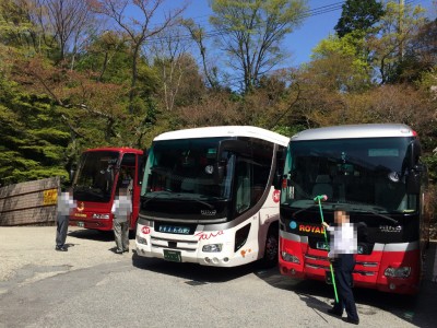 観光バスで太閤の湯