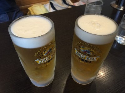 昼から生ビール