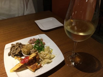 Enoteca-bacco白グラスワイン