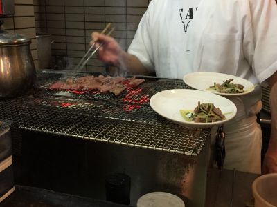 たんや舌(べろ)の牛タン焼き場