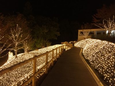 池の下へ続く通路