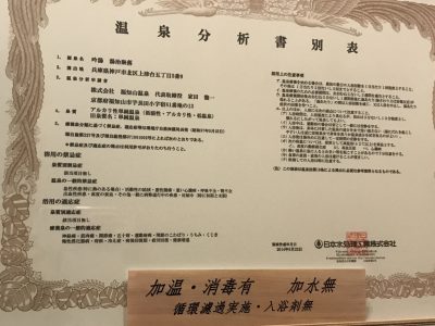 温泉分析書別表