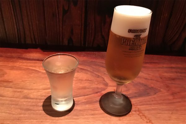 日本酒と生ビール