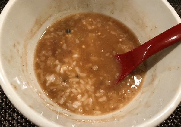 セアブラノ神 濃厚魚介つけ麺 〆 雑炊