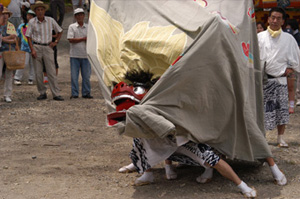 河内神社 古座獅子舞