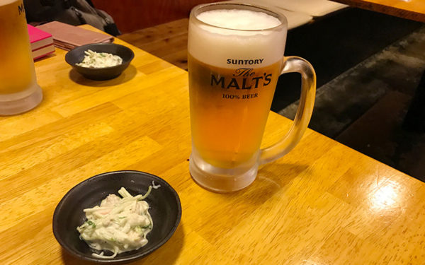 ビール 付き出し