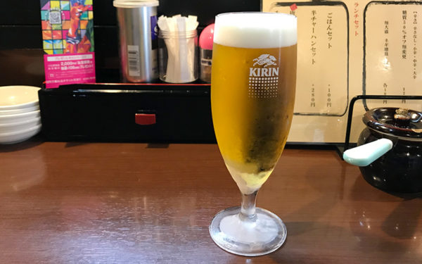 らーめん おざき屋 生ビール