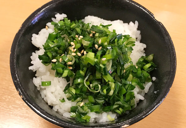 和歌山ラーメン まるイ 今週ごはん ニラごはん