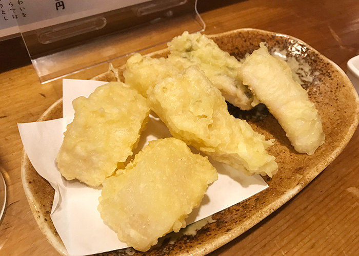 野菜酒場 天ぷら白金 天ぷらは3種盛り 明石まちなかバル 2019 春
