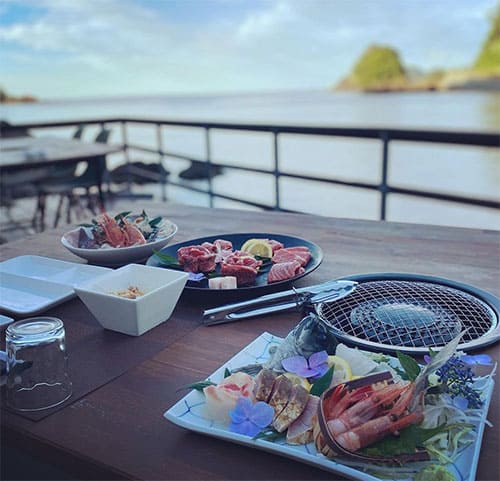 三田浜荘 海鮮BBQ バーベキュー 漁師宿